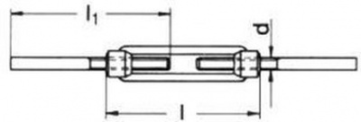 napínák M10 ZINOK S235JR rovné konce (privarovací) DIN 1480