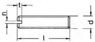 skrutka M6x35 ZINOK drážka + kužel DIN 551