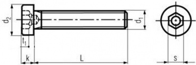 imbus M4x10 BEZ PÚ 8.8 nízká válcová hlava DIN 6912