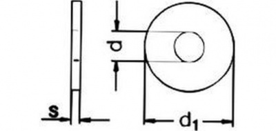 podložka M5, pr.5.3x15x1.2 A2 NEREZ pod nýty DIN 9021