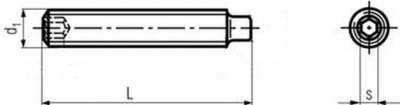 skrutka M3x5 A2 NEREZ nastavacia+čapík DIN 915 ISO 4028