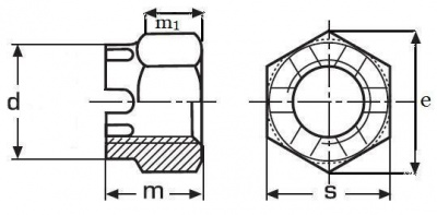 matica M14x1.5 BEZ PÚ /4/ korunková vysoká DIN 935