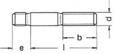 skrutka M20x180 BEZ PÚ 5.6 závrtná do ocele DIN 938