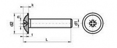 skrutka M4x10 A2 NEREZ polguľatá hlava okrasný DIN 967