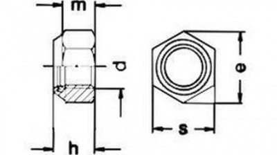 matica M4 ZINOK /8/ nízká poistná s PA vložkou DIN 985