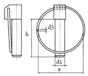 zákolník 4.5x42+krúžok DIN 11023 (kolík poistný)
