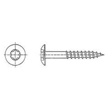 vrut 4.8x25 A2 NEREZ plochá hlava fasádna TORX TRESPO