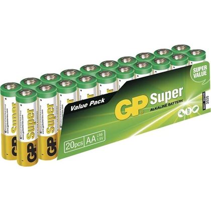alkalické batérie GP SUPER AA 1.5V, blister (20 ks)
