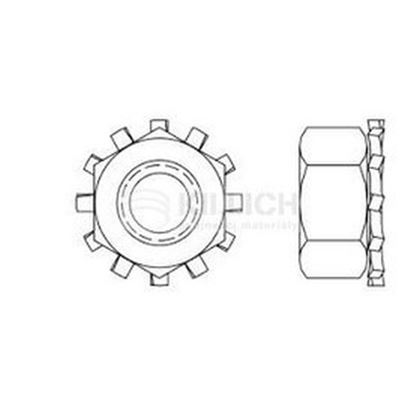 matica M4 ZINOK /6/ zn. /8/ šesťhranná s vejárovou podložkou BS7371/1706 CR3