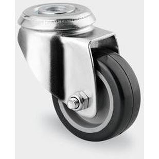 Smerovo otočné kolieso bez brzdy pr. 50mm základna 60x60 mm