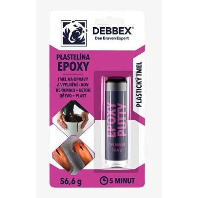 lepidlo - lepiaca a tesniaca epoxidová hmota D.B. 56.6g svetlo čierna