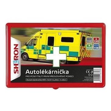 SHERON Autolekárnička červená plastová
