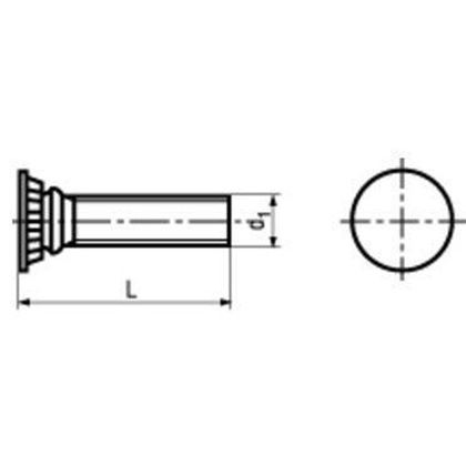 svorník M6x12 ZINOK závitový vtlačovací 300-380HV BN3332