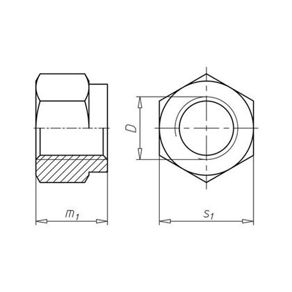 matica M6 ZINOK /8/ poistná DIN 6924