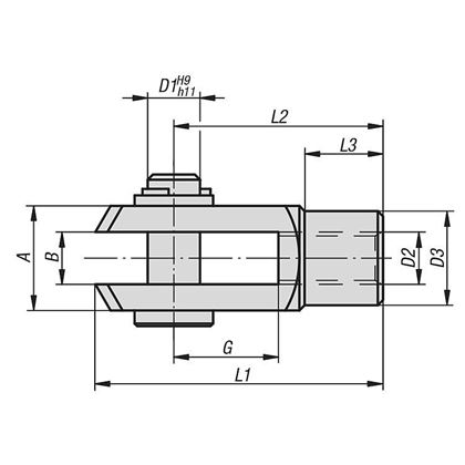 vidlice M12x24x72 NEREZ kľbová ľavá DIN 71752