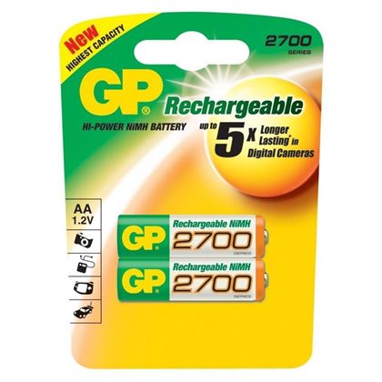 nabíjateľná batéria GP2700 AA, blister 2 ks