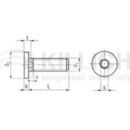 imbus M4x10 ĆIERNENÝ 10.9 extrémne malá hlava BN 1206