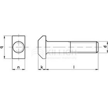 skrutka M10x40 BEZ PÚ 4.6 T-hlava DIN 261
