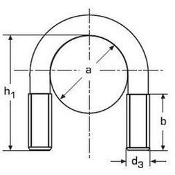 strmeň (skrutka) tvar U M8x76x38x40 A4 NEREZ DIN 3570