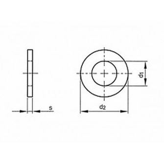 podložka M6 pr. 6.4x11x1.6 NIKEL 140 HV DIN 433