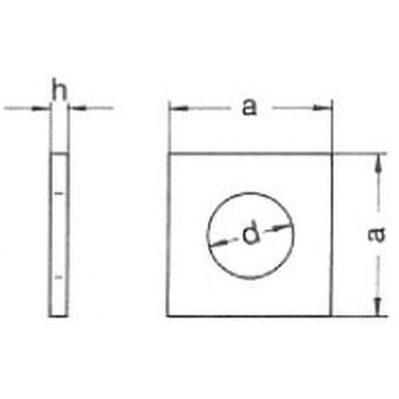 podložka M12 pr. 13.5x40x4 ZINOK 4-hranná DIN 436