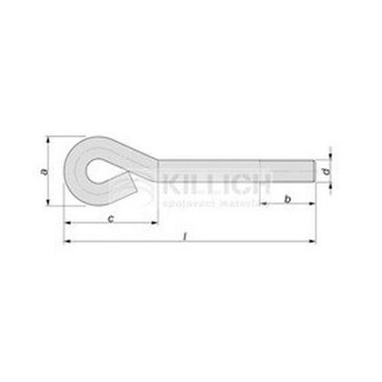 skrutka M24x550 BEZ PÚ 5.8 do zdi DIN 529 A
