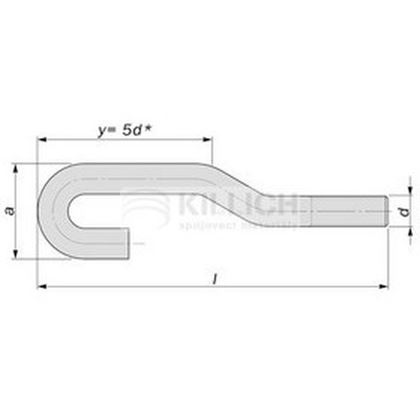 skrutka M16x320 ZINOK do zdi DIN 529 B