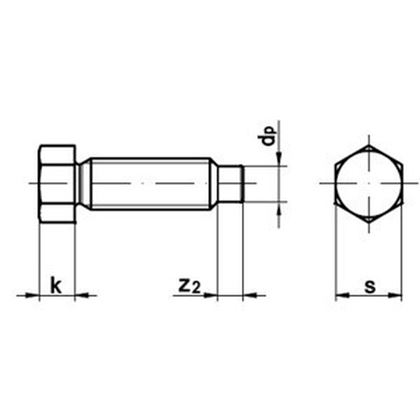 skrutka M24x120 BEZ PÚ 8.8 odtlačovacia DIN 561A