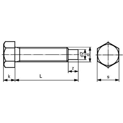 skrutka M16x50 BEZ PÚ 8.8 odtlačovacia DIN 561B