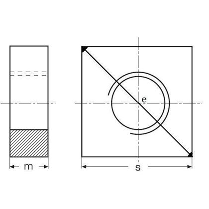 matica M8 A2 NEREZ 4 hranná nízká 13x13 DIN 562