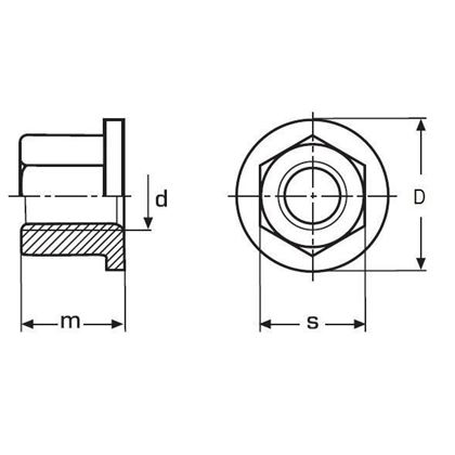 matica M10 ZINOK /10/ s nákružkom DIN 6331