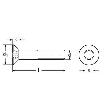 imbus 3/8"-24x1".IN UNF BEZ PÚ 10.9 zápustná hlava DIN 7991 - ISO 10642