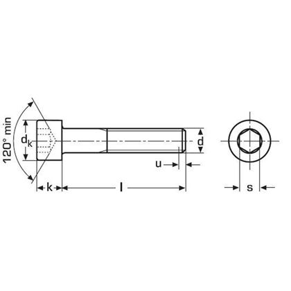 imbus M5x90 ZINOK 8.8 valcová hlava DIN 912