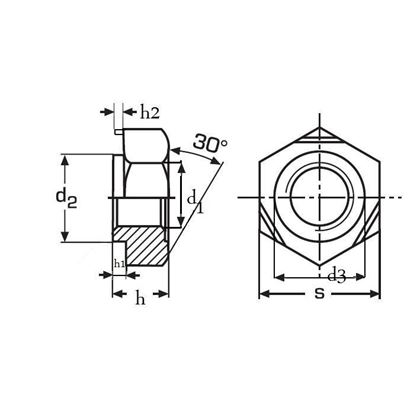 matica 7/16" UNF BEZ PÚ privarovacia DIN 929