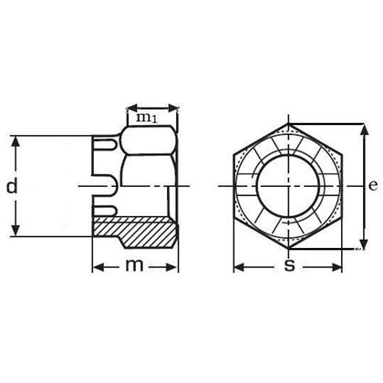 matica M32x1.5 BEZ PÚ /8/ korunková vysoká DIN 935