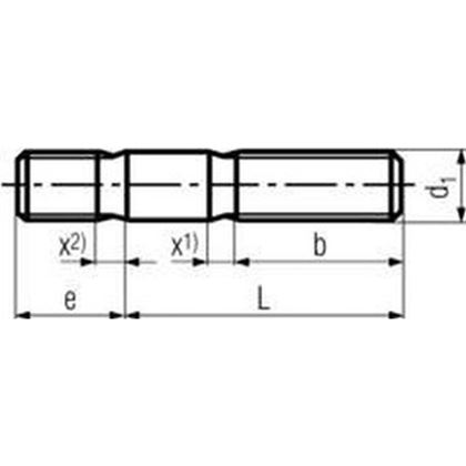 skrutka M16x35 BEZ PÚ 8.8 závrtná do litiny DIN 939