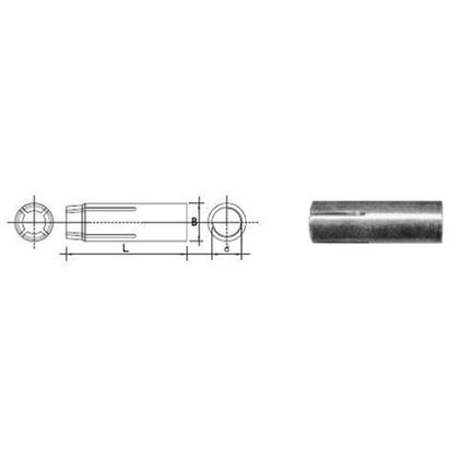 hmoždinka M8 ZINOK 10x30 KNO klínová