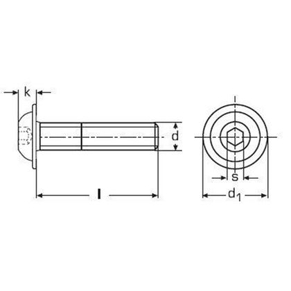 skrutka M5x10 A2 NEREZ polguľatá hlava s límcom TORX BN 10649