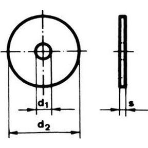 podložka 8.4x25x1.5 ZINOK karosárska DIN 522