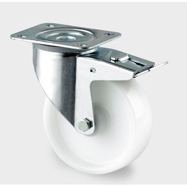 Smerovo otočné kolieso s totálnou brzdou 100, 80/77x60, 200kg