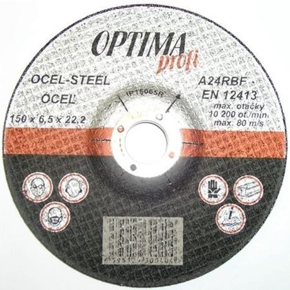 kotúč 125x6.5 fe brusný IP12565R OPTIMA PROFI