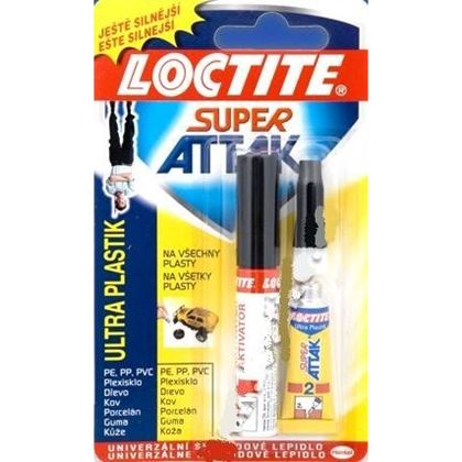 lepidlo Loctite Super Attak Ultra plastik 2g sekundové