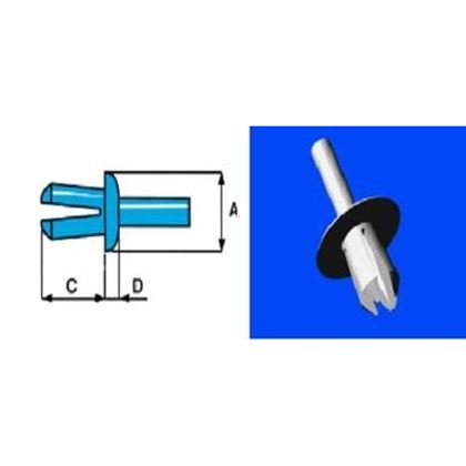 plastový tŕň 5x1.5-7x9.2 rozťahovacia PA 66