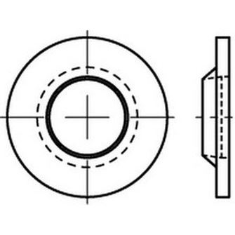 plastová podložka M4 pr. 4.2x9x1.6 RUV-S