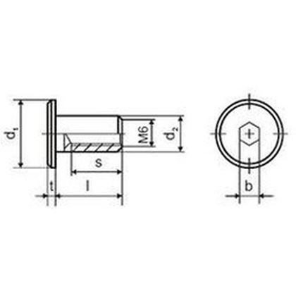 spojovací článok M6x12 BIELY ZINOK 15 hlava, pr. 9mm JCN