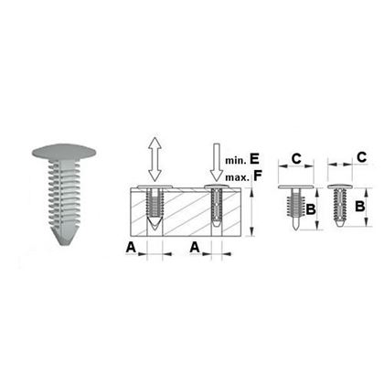lamelová spona 6.0x17.8x15.5mm TYP 2 čierná