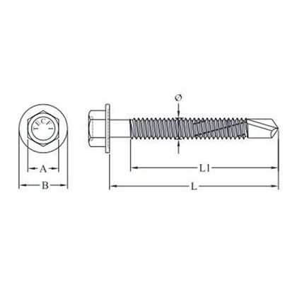 tex 6hran 5.5x40 A2 NEREZ (AISI 304) bi-metal