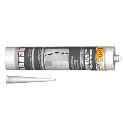 tmel akrylátový profesionálný pre vonkajšie i vnútorné použitie, hrubý efekt podobný omietke (spary až 20 mm) Tecfi biely 300ml