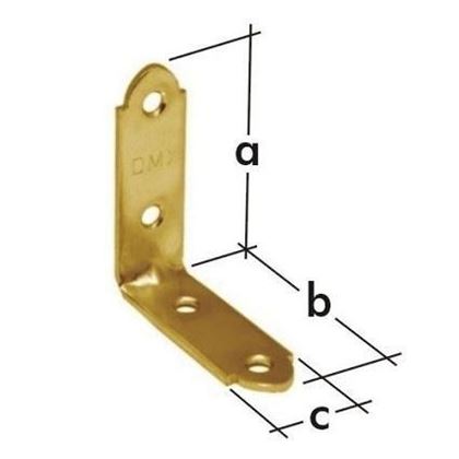 uholník 17x40x40x1.5mm ŽLTÝ ZINOK úzký zaoblený KW2