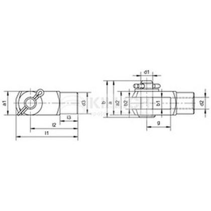 vidlice M16x32 ZINOK kľbová DIN 71751-B